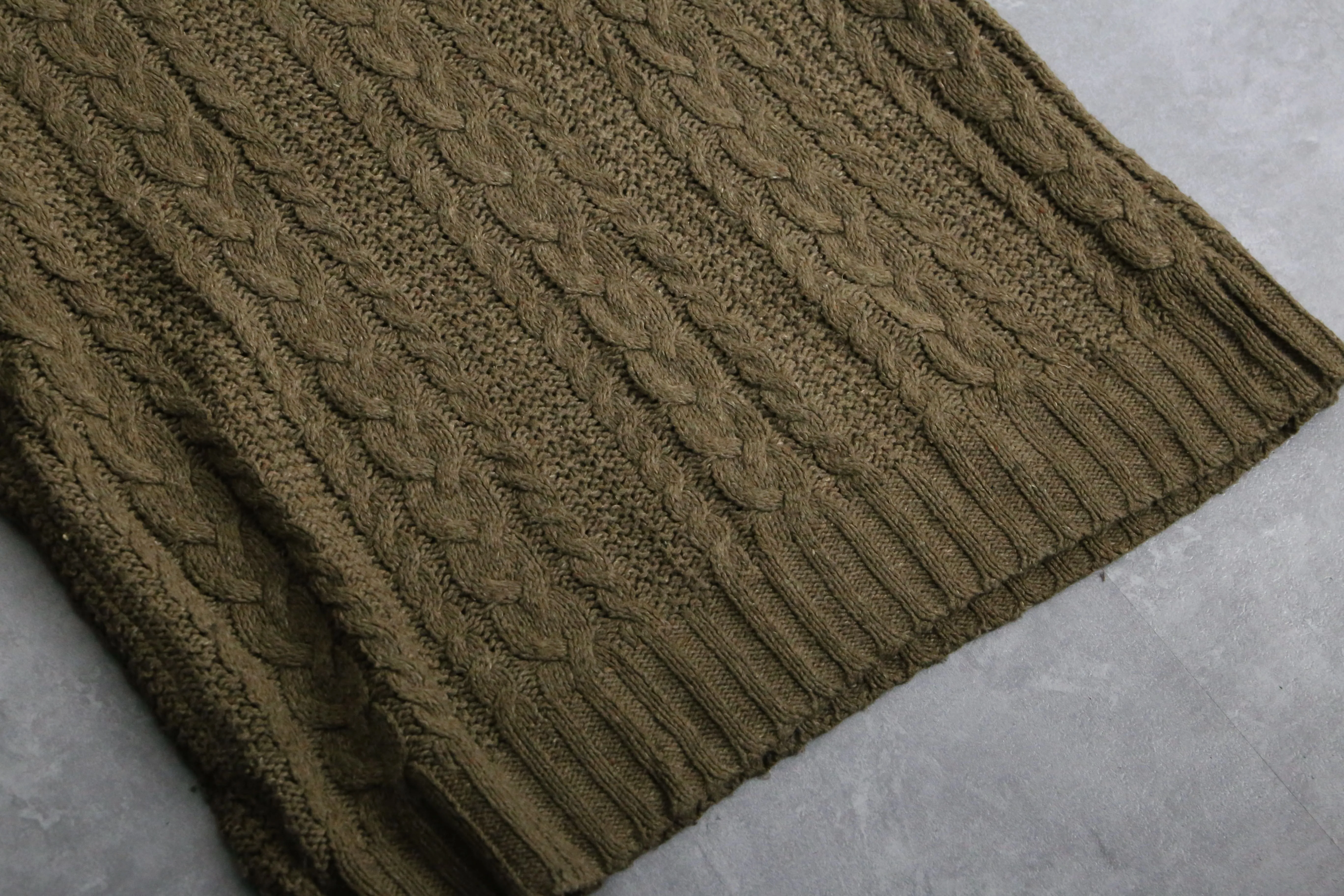 1990s Polo by RL roll neck aran sweater