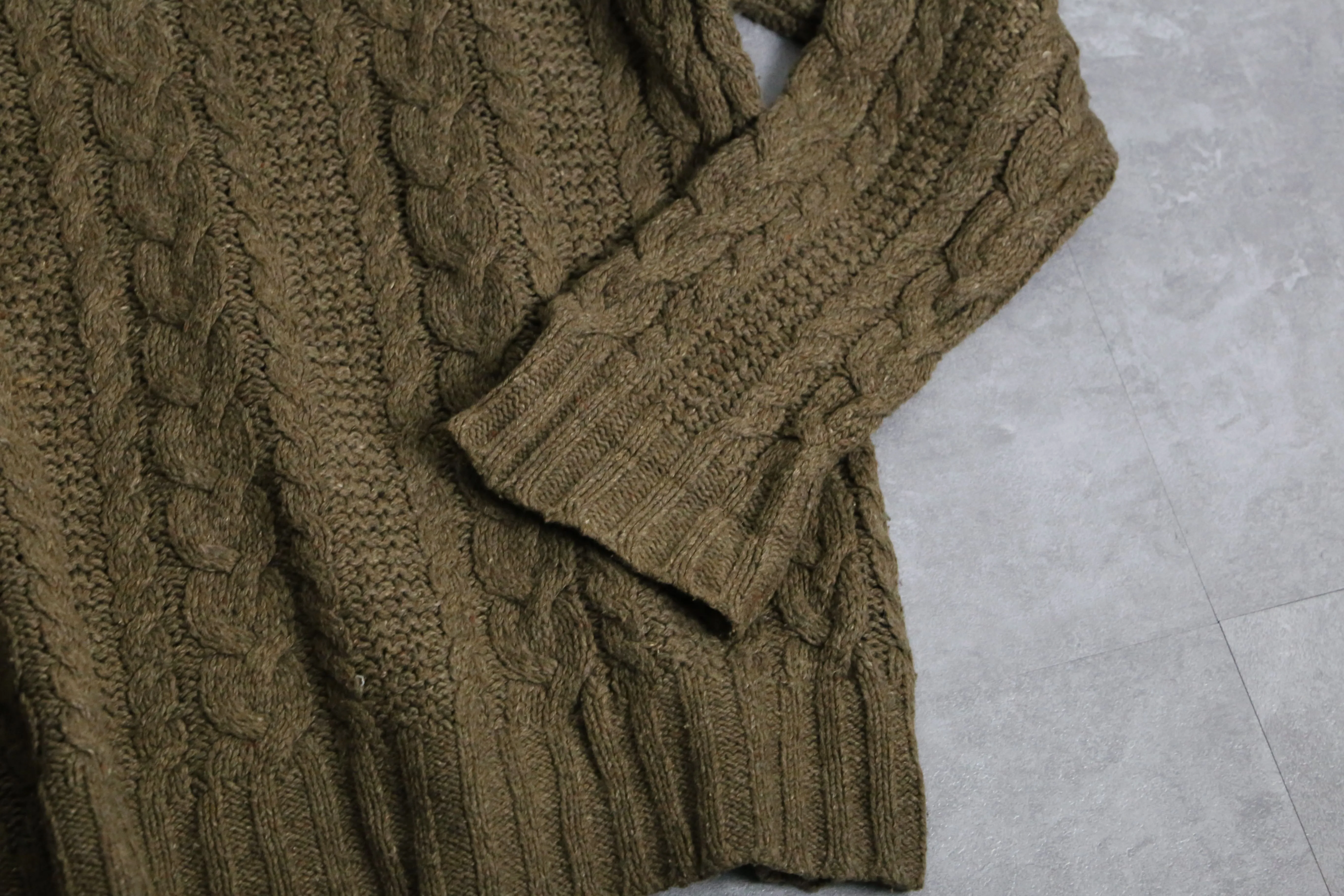 1990s Polo by RL roll neck aran sweater