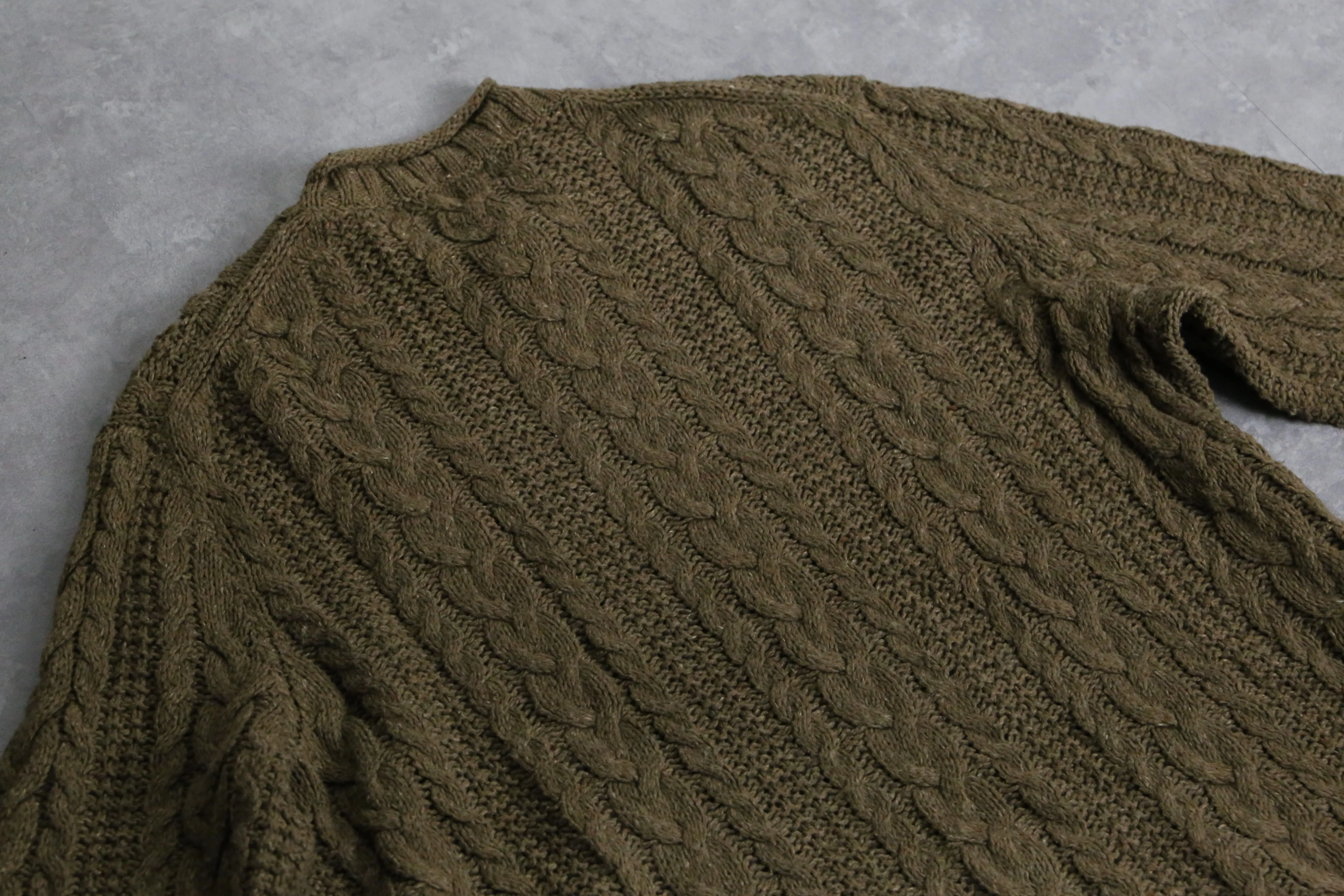 1990s Polo by RL roll neck aran sweater