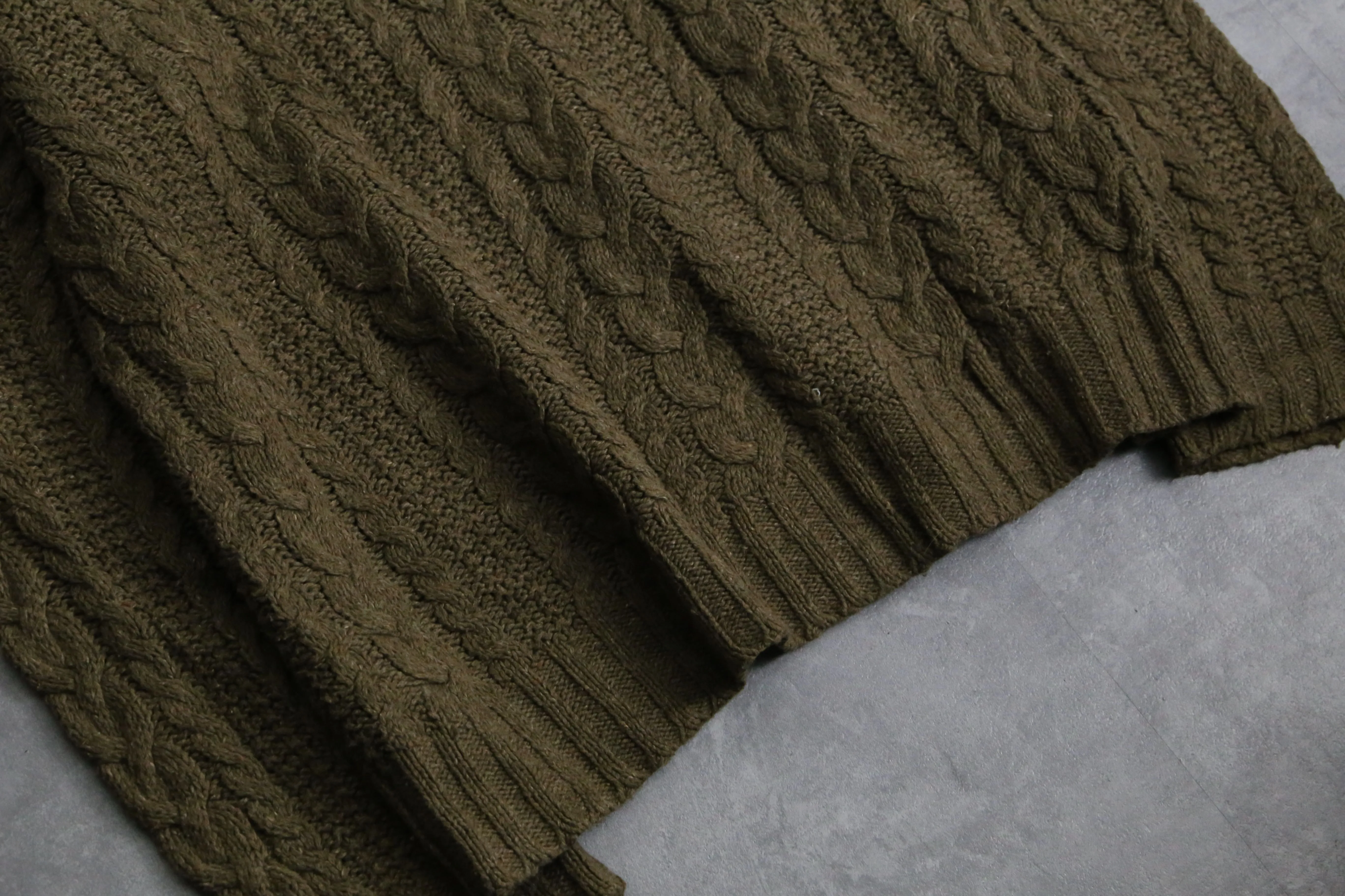 1990s Polo by RL roll neck aran sweater