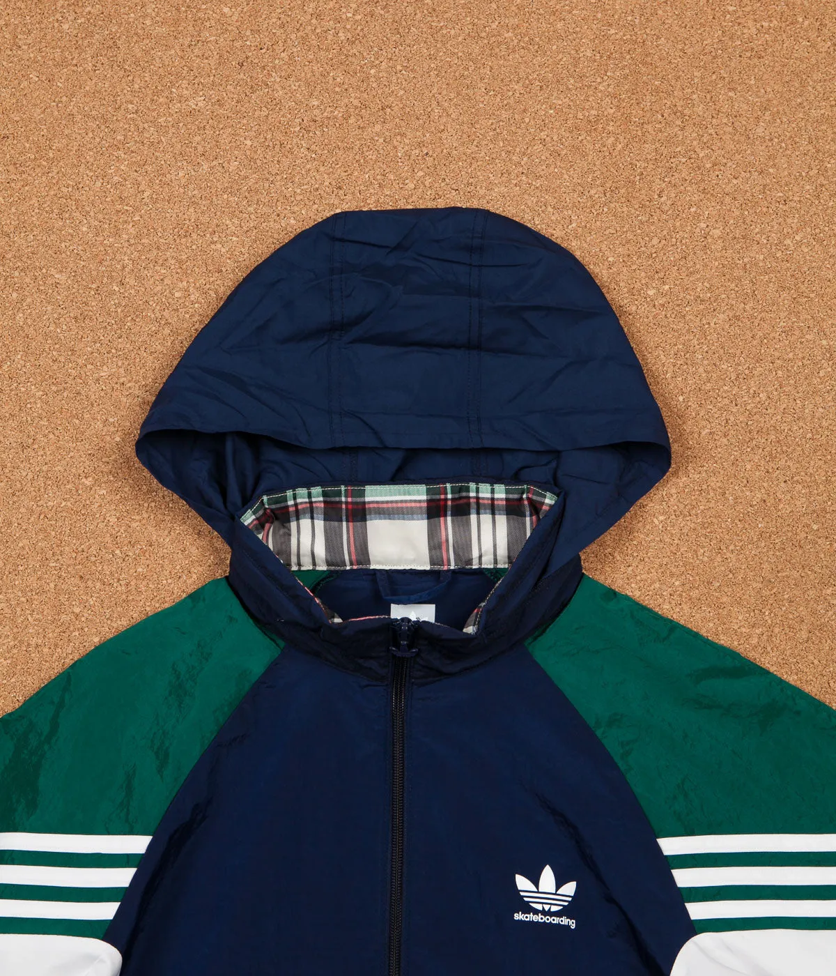 Adidas Lightweight Track Jacket - Night Indigo / Collegiate Green / White