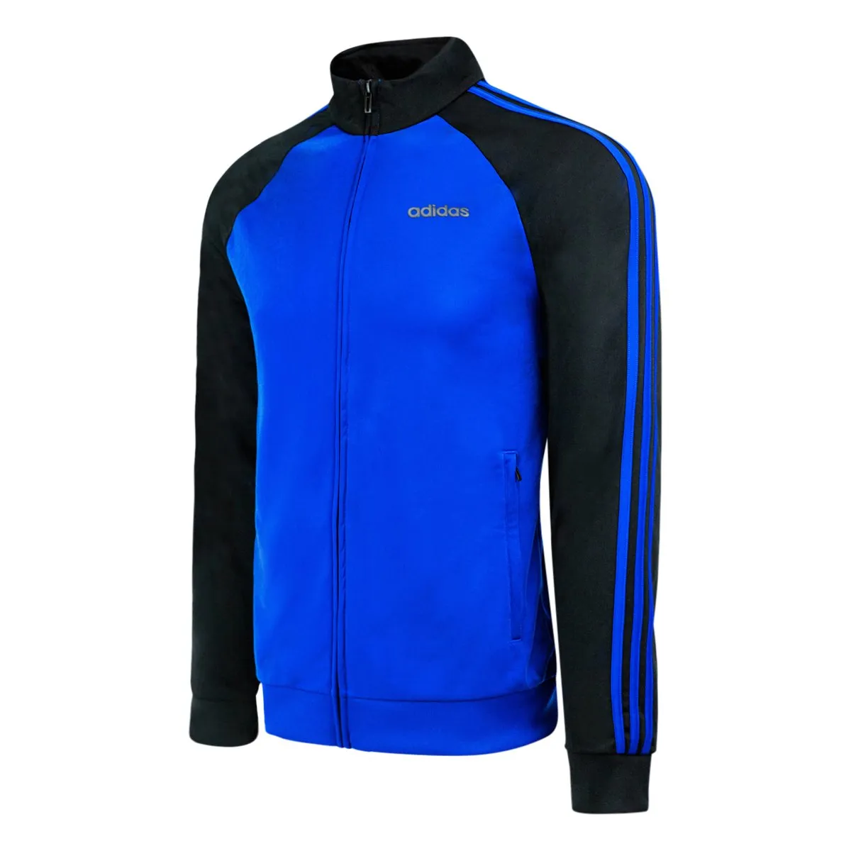 adidas Men's Essentials 3-Stripes Color Blocked Tricot Track Jacket