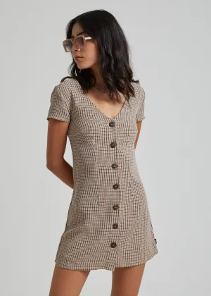 Afends Womens London Calling - Dress - Toffee