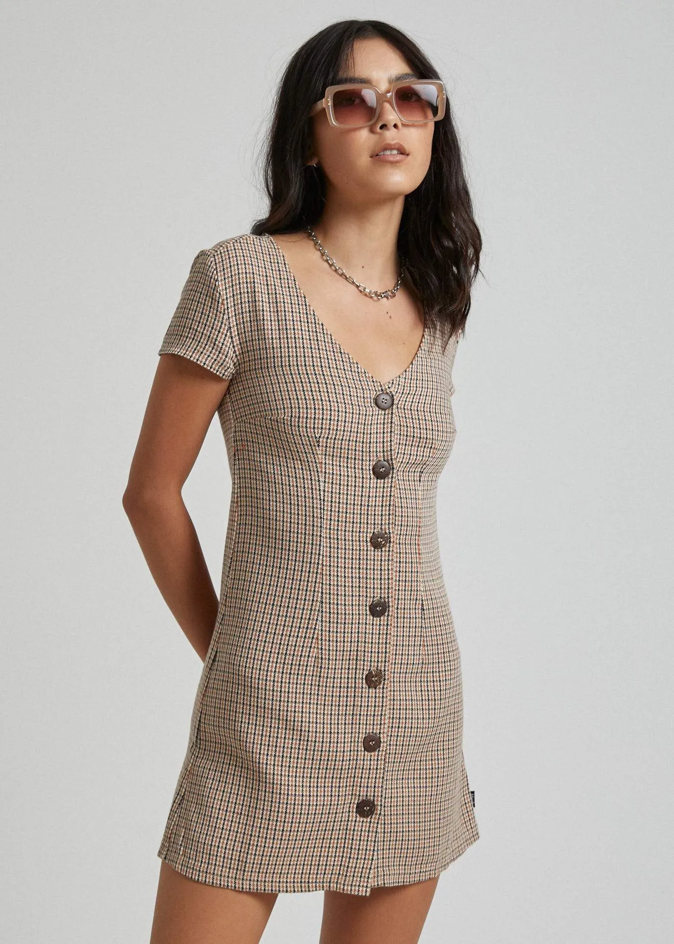 Afends Womens London Calling - Dress - Toffee