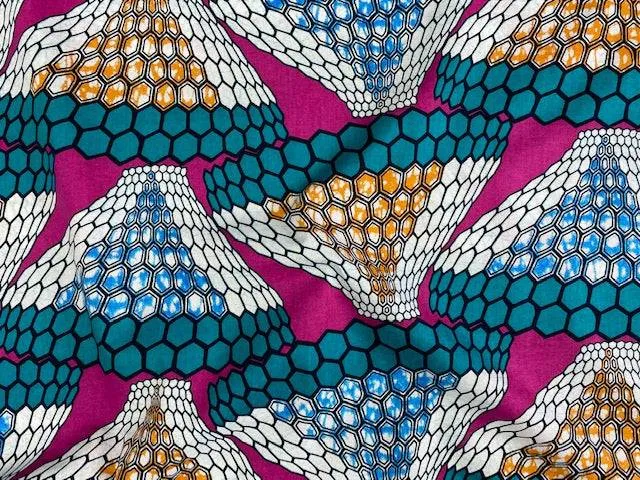 African Cotton Print - African Honeycomb