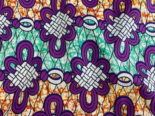 African Cotton Print - Knotty Clover