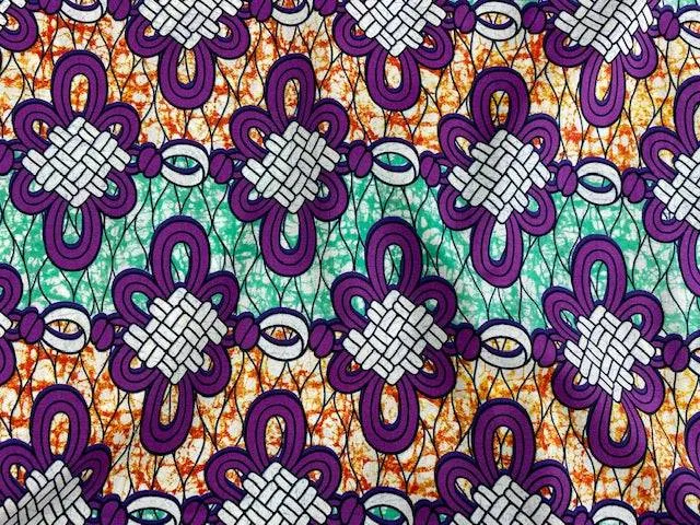 African Cotton Print - Knotty Clover