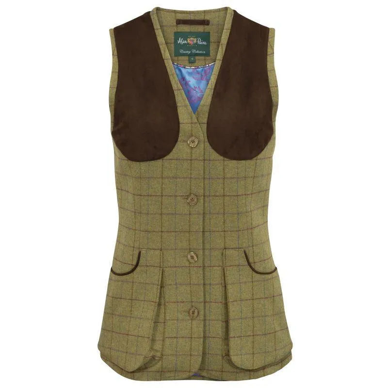 Alan Paine Combrook Tweed Ladies Shooting Waistcoat - Aspen