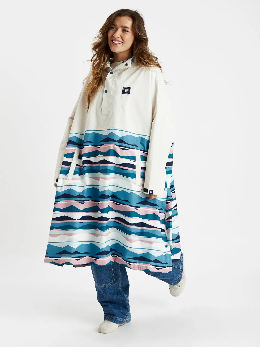 Alva Retro Pattern Poncho