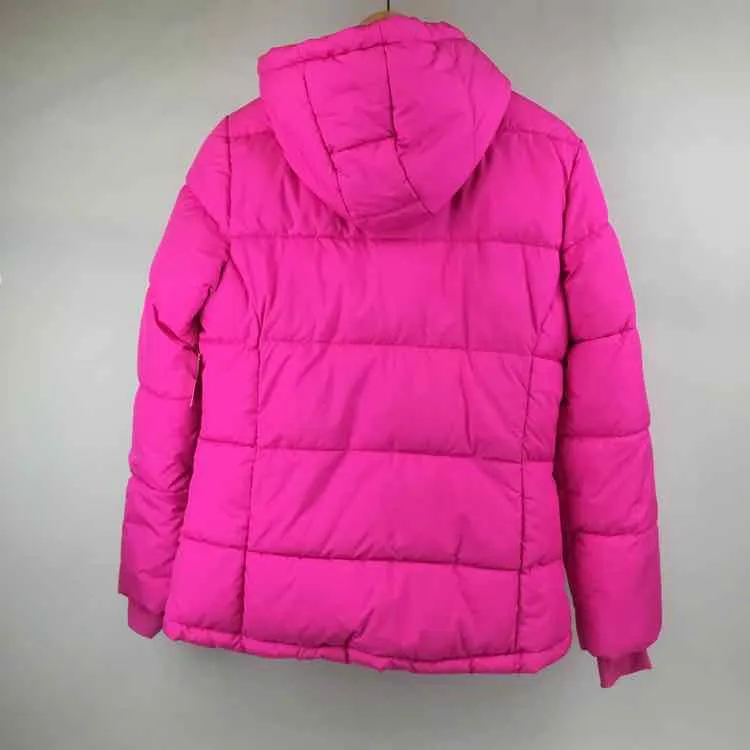 Amazon Essentials Size M Hot Pink NWT Quilted Zip Front Hooded Coat