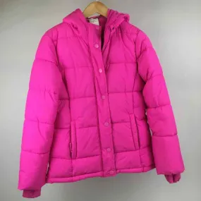 Amazon Essentials Size M Hot Pink NWT Quilted Zip Front Hooded Coat