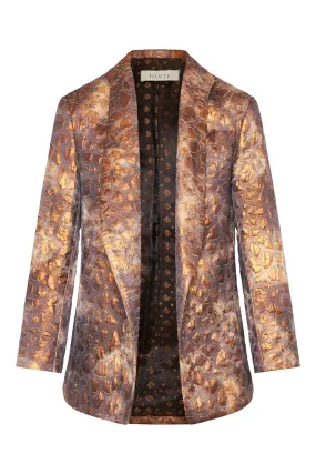 Ancestral Patterned Copper Blazer