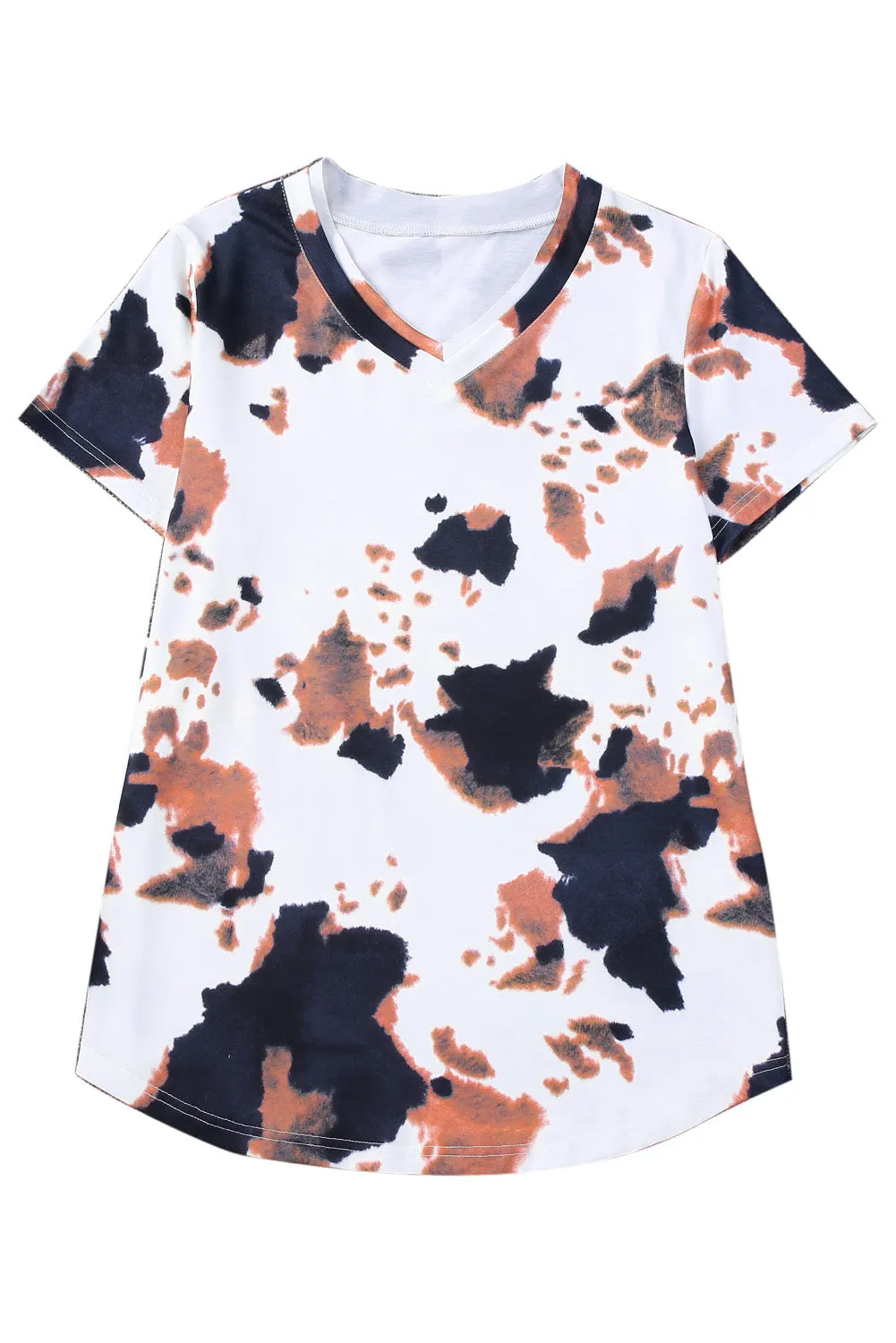 Animal Print Short Sleeve V Neck T-Shirt: Unleash Your Inner Beast