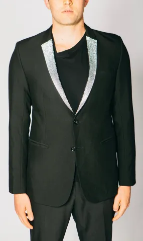 Any Old Iron Men's Diamanté Lapel Blazer