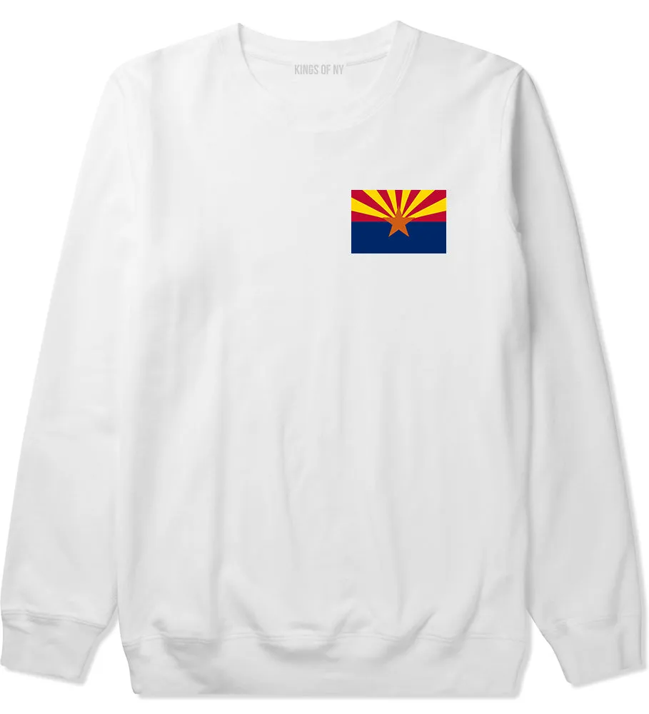 Arizona State Flag AZ Chest Mens Crewneck Sweatshirt