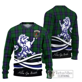 Armstrong Tartan Ugly Sweater with Alba Gu Brath Regal Lion Emblem