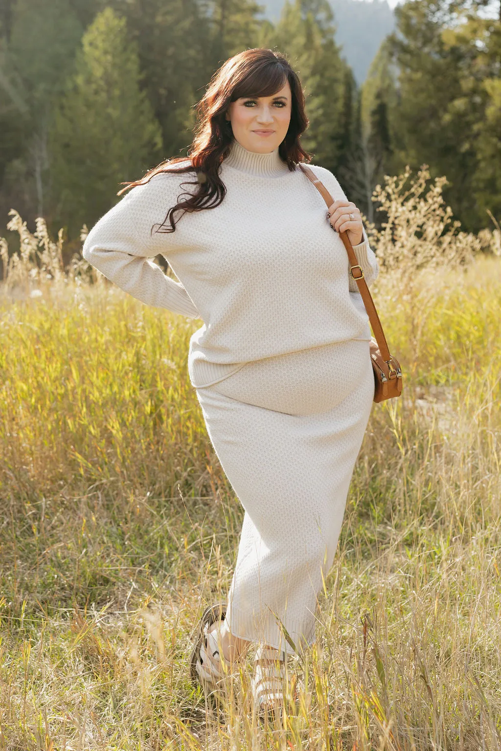 August Sweater Skirt-Dove Grey