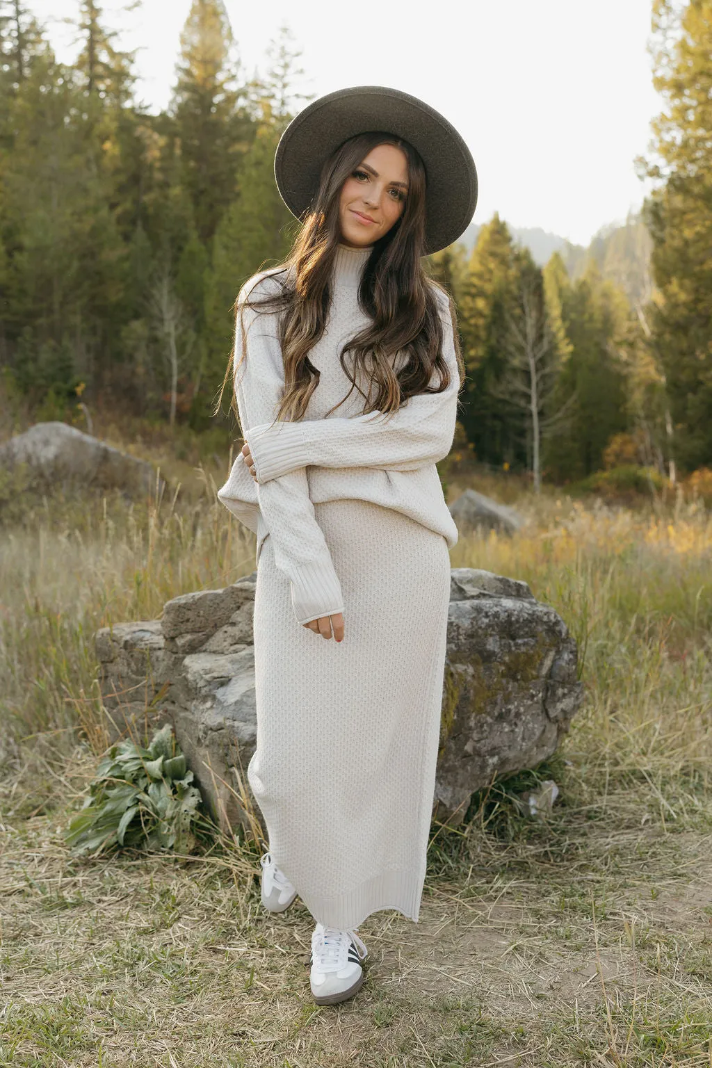 August Sweater Skirt-Dove Grey