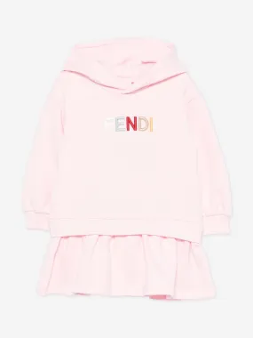 Baby Girls Hooded Sweater Dress in Pink