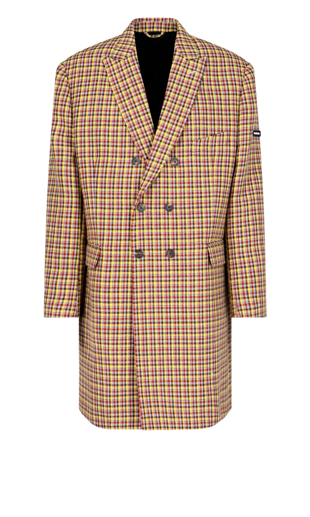 Balenciaga Double-Breasted Checked Coat