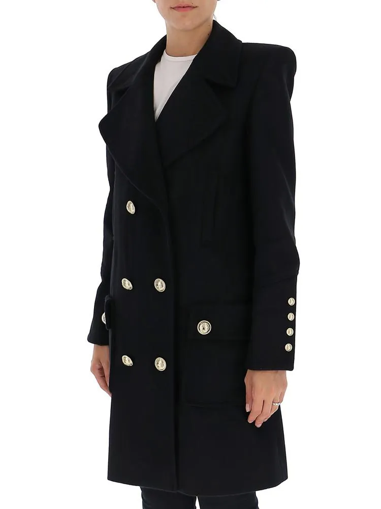 Balmain Double-Breasted Polo Coat