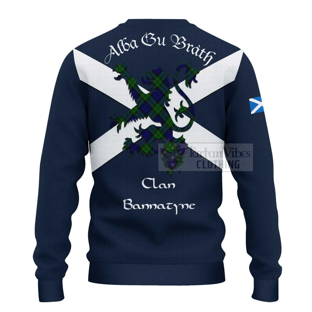 Bannatyne Tartan Lion Rampant Ugly Sweater Proudly Display Your Heritage with Alba Gu Brath and Clan Name