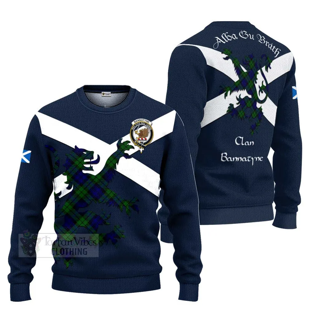 Bannatyne Tartan Lion Rampant Ugly Sweater Proudly Display Your Heritage with Alba Gu Brath and Clan Name