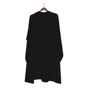 Barber Mood Black W/ White Pinstripe Cape