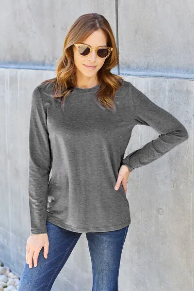 Basic Bae Full Size Round Neck Long Sleeve Top