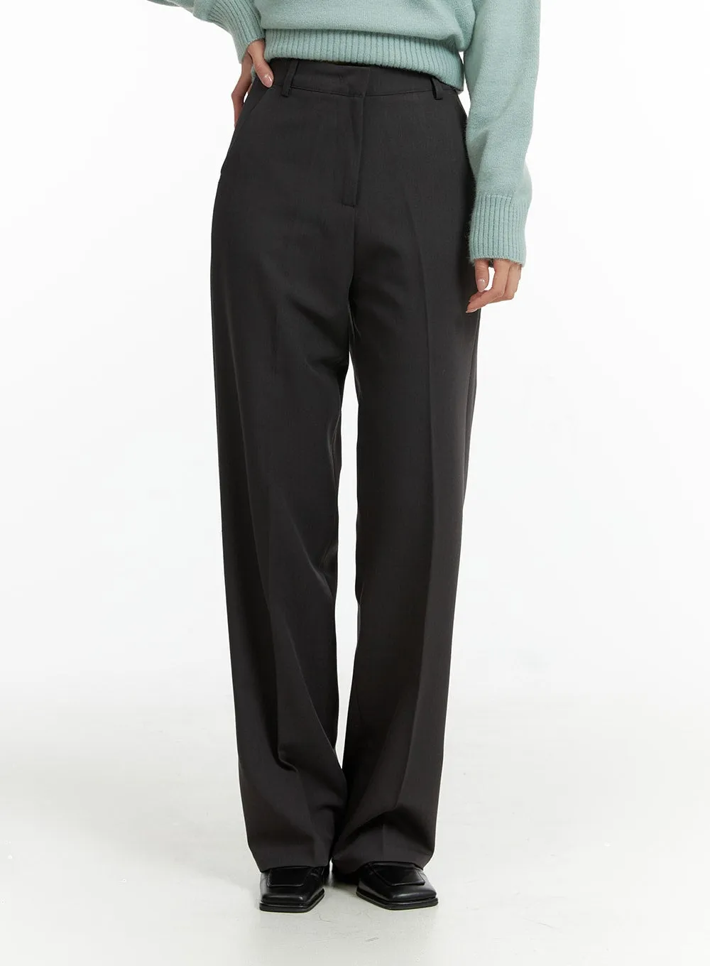 Basic Straight Leg Tailored Pants OF408