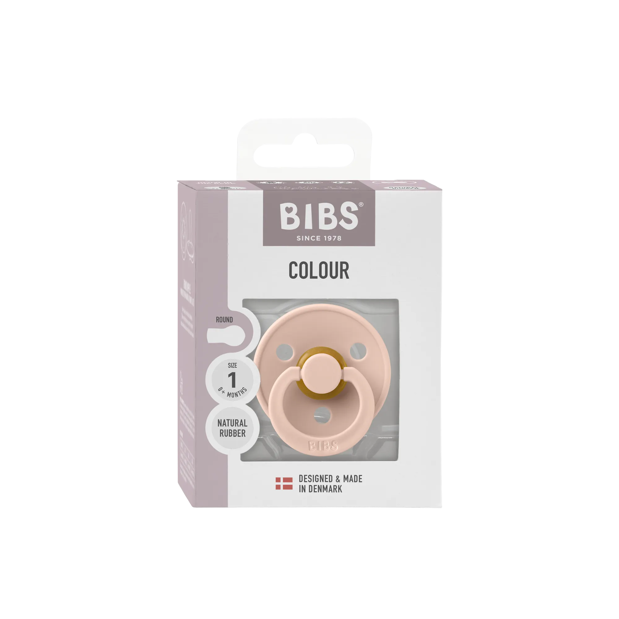 BIBS Colour 1-Pack Blush - SIZE 1