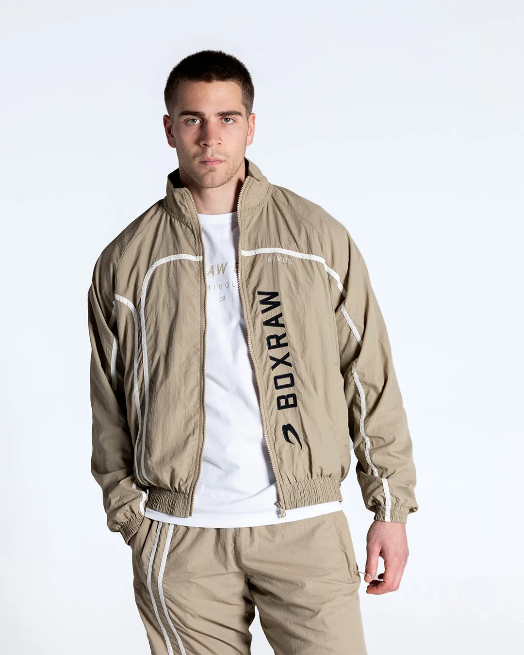 Bivol x BOXRAW Track Jacket - Taupe Beige