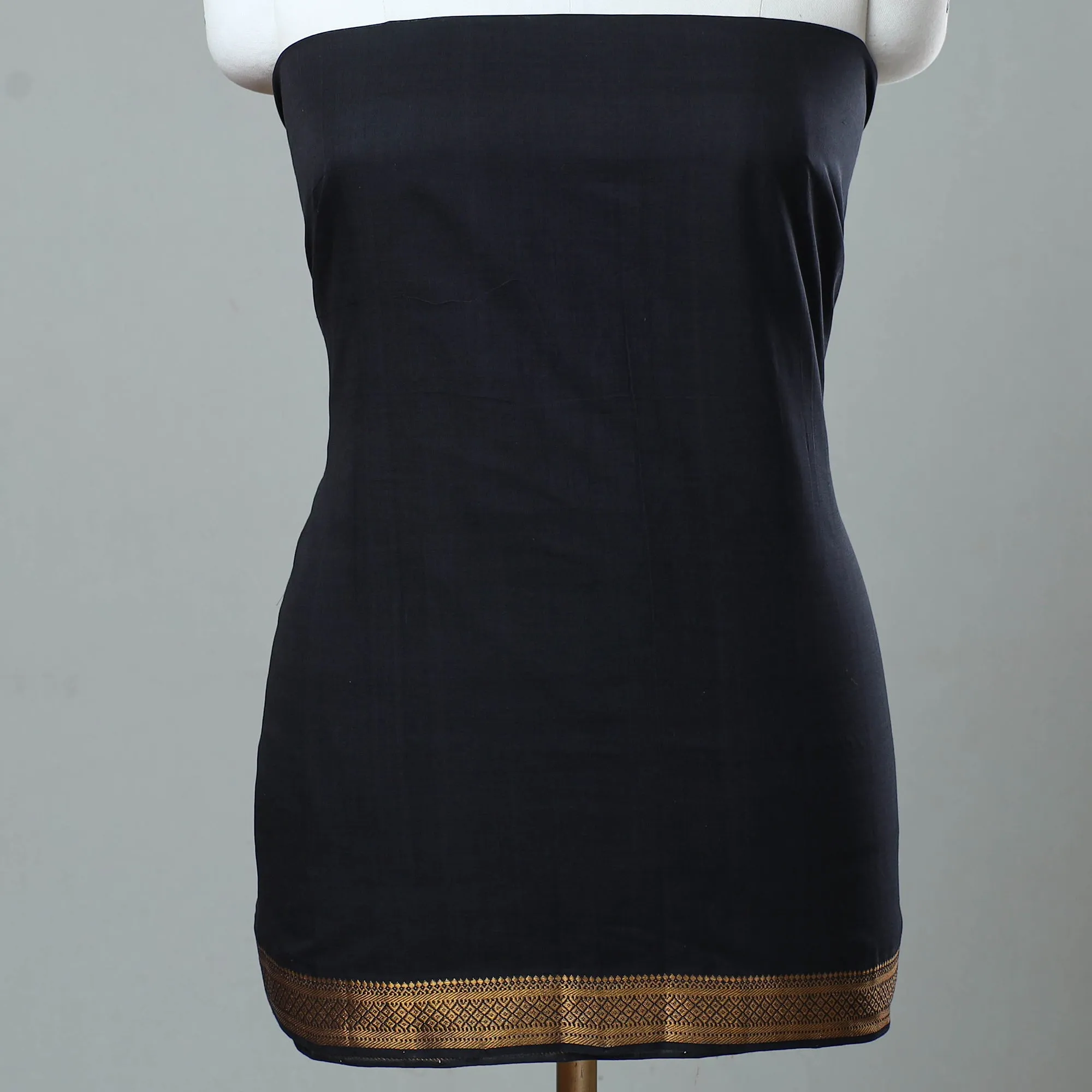 Black - 3pc Handloom Cotton Mangalagiri Dress Material 29