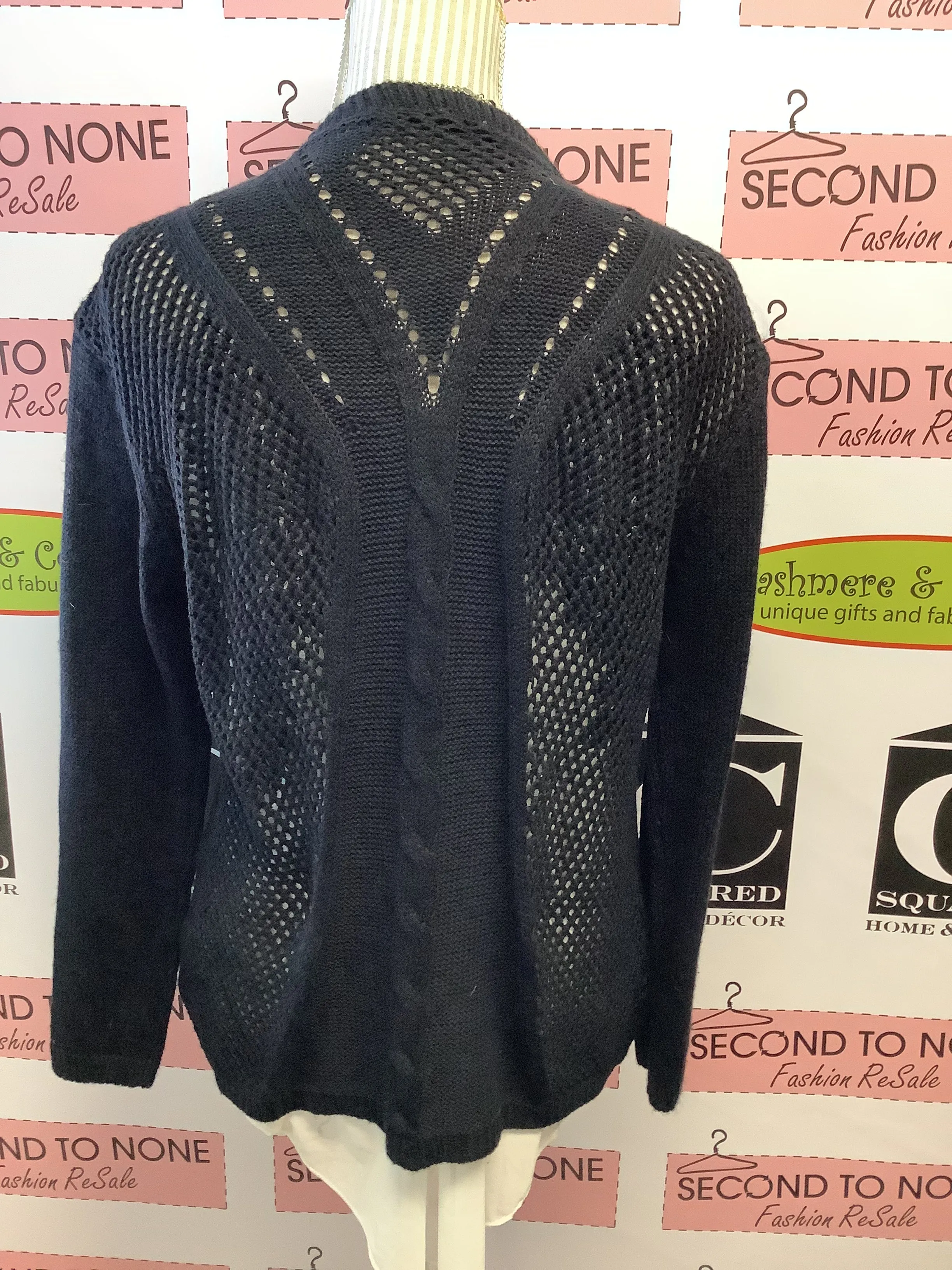 Black Knit Cardigan (Size M)