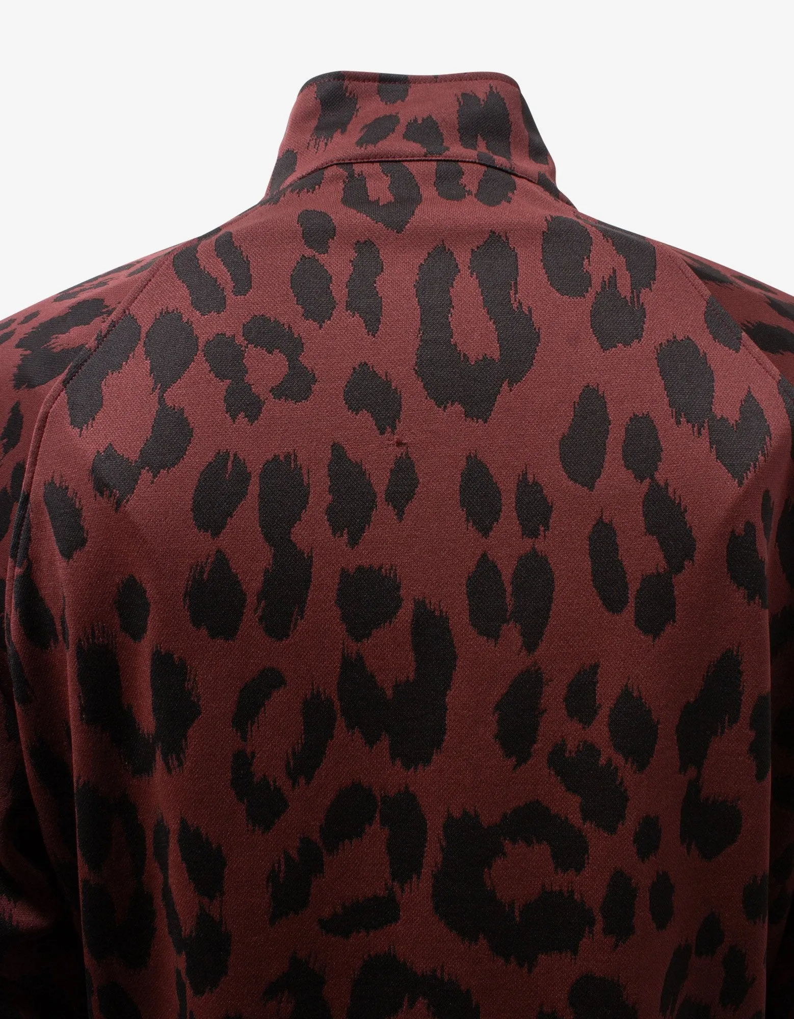 Bordeaux Leopard Print Track Jacket