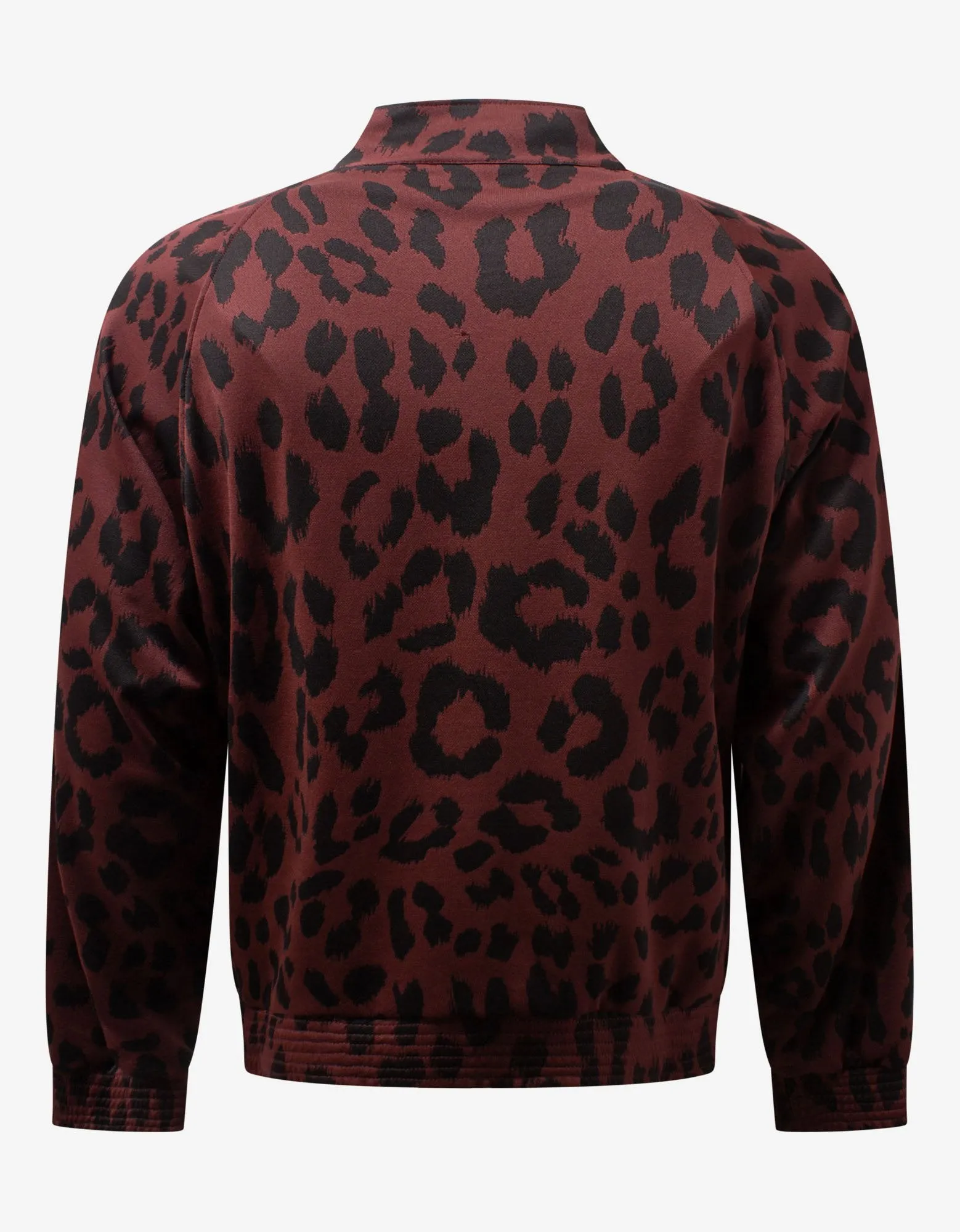 Bordeaux Leopard Print Track Jacket