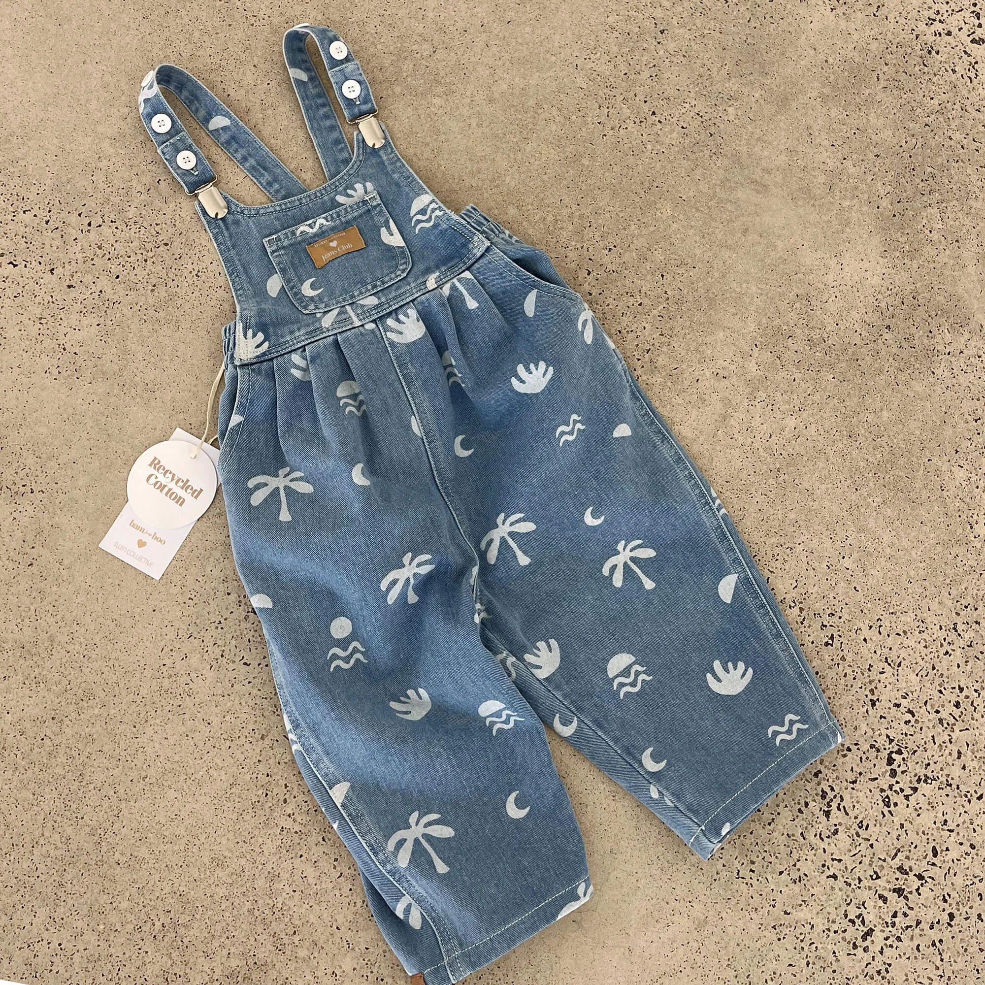 Bowie Overall - Cali Print Denim