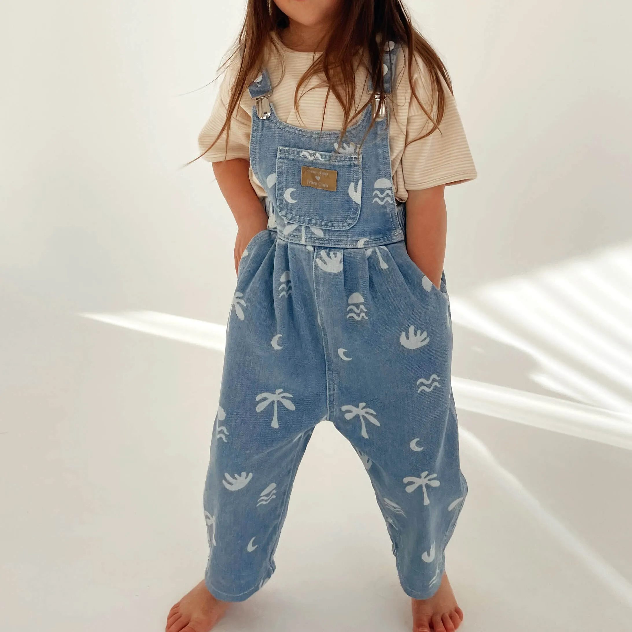 Bowie Overall - Cali Print Denim