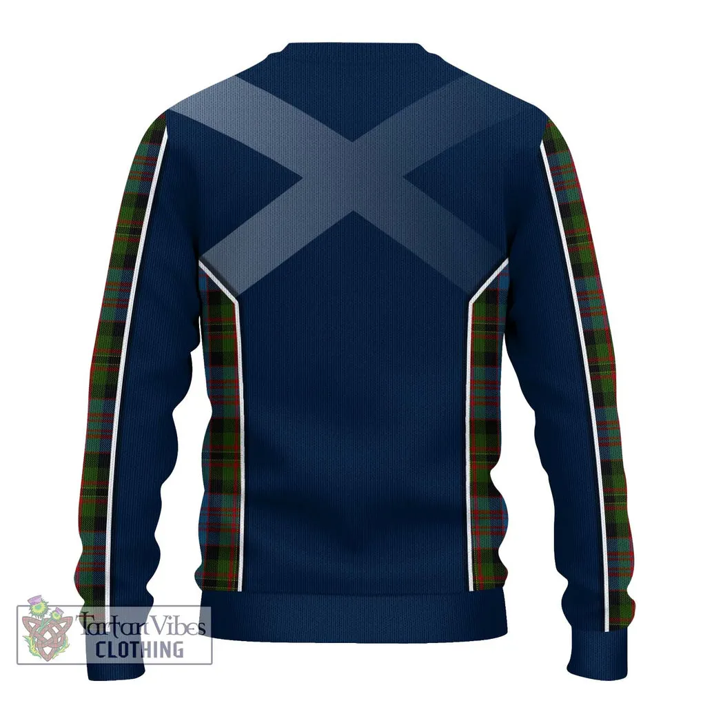 Bowie Tartan Ugly Sweater with Family Crest and Lion Rampant Vibes Sport Style