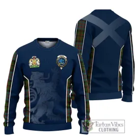 Bowie Tartan Ugly Sweater with Family Crest and Lion Rampant Vibes Sport Style