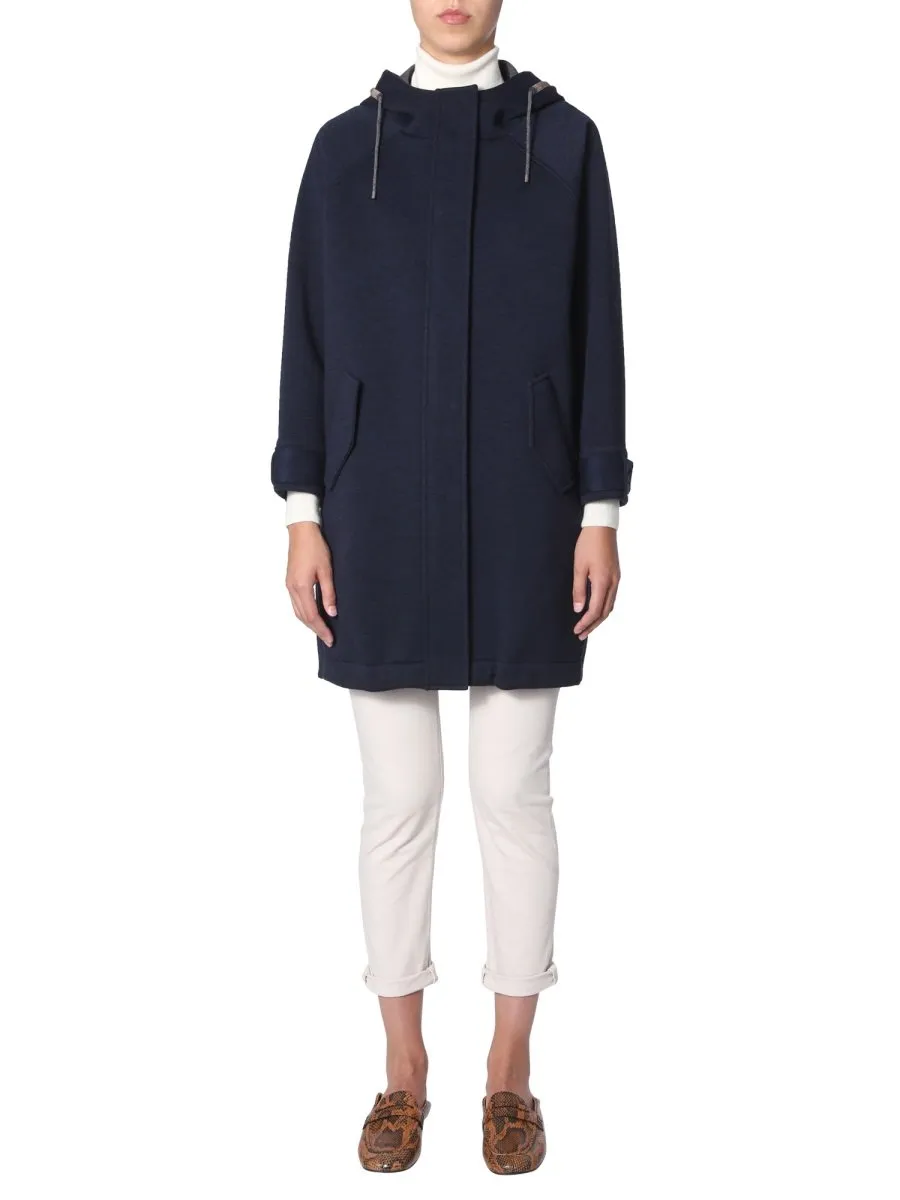 Brunello Cucinelli Drawstring Hooded Coat