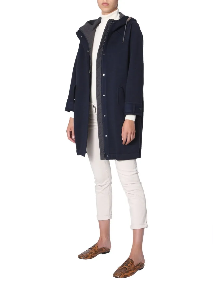 Brunello Cucinelli Drawstring Hooded Coat