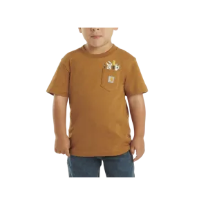 Carhartt Kid's Short Sleeve Tool Pocket Brown Shirt