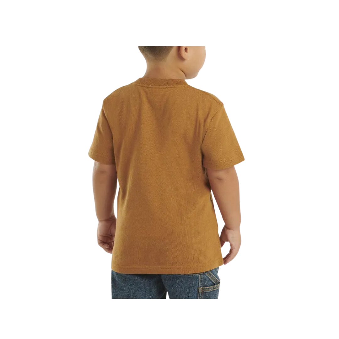 Carhartt Kid's Short Sleeve Tool Pocket Brown Shirt