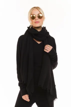 CASHMERE V-NECK TOP BLACK