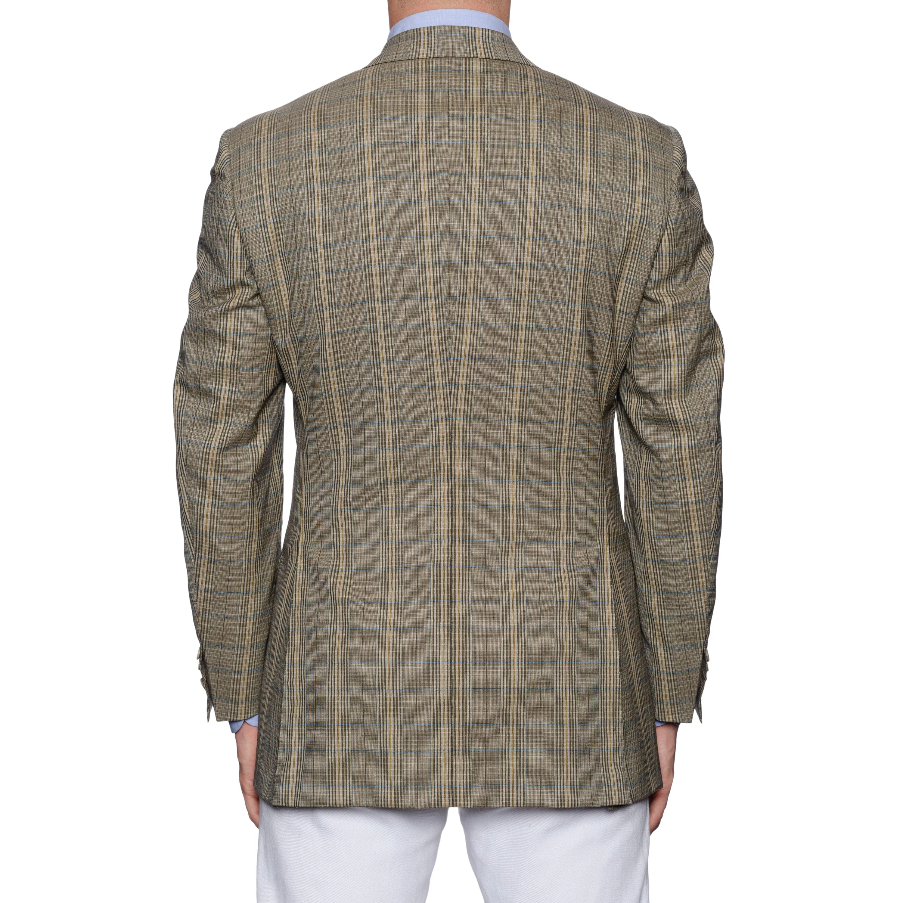 CASTANGIA 1850 Khaki Plaid Wool Sport Coat Jacket EU 48 NEW US 38