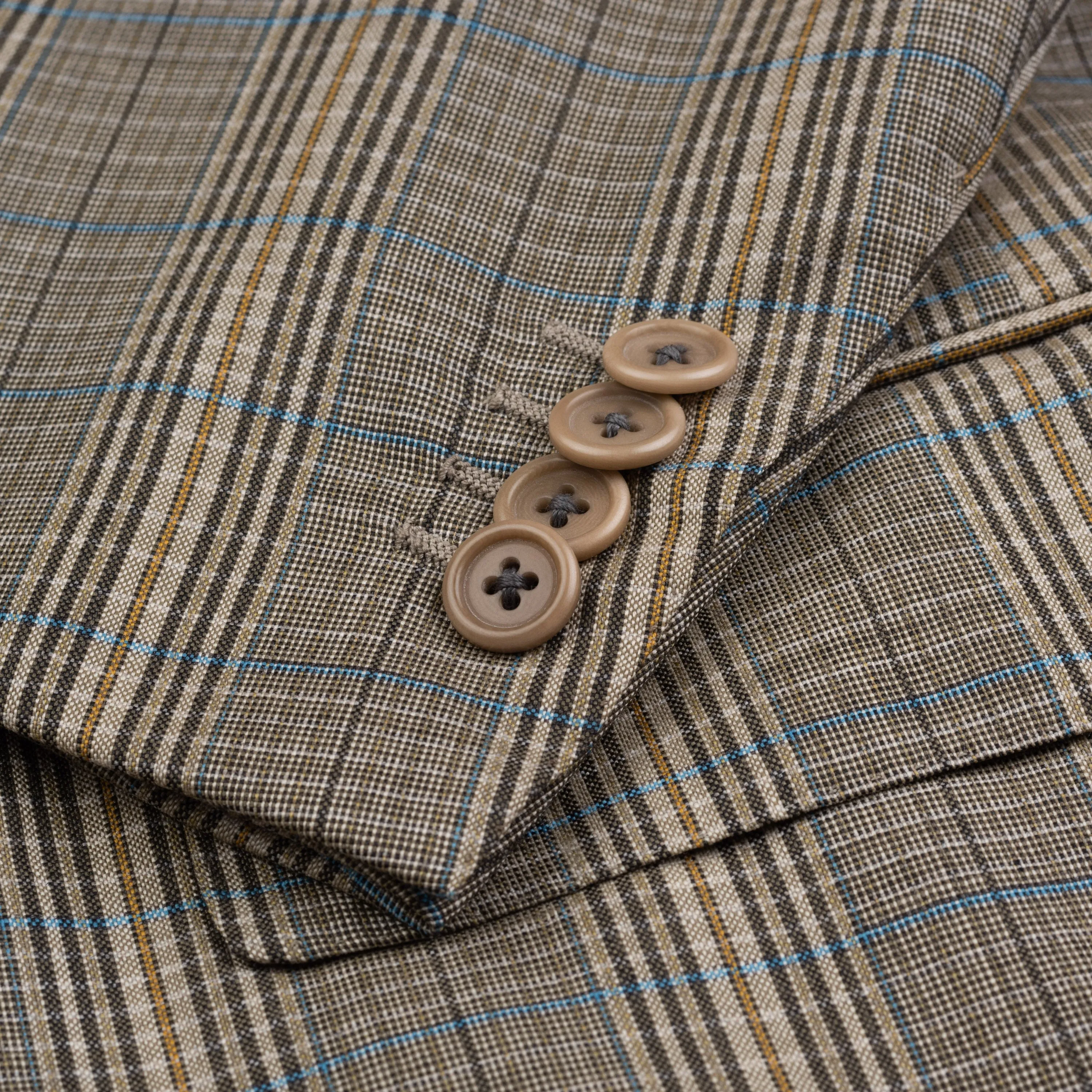 CASTANGIA 1850 Khaki Plaid Wool Sport Coat Jacket EU 48 NEW US 38