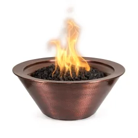 Cazo Round Fire Bowl, Hammered Copper  - Fire Feature