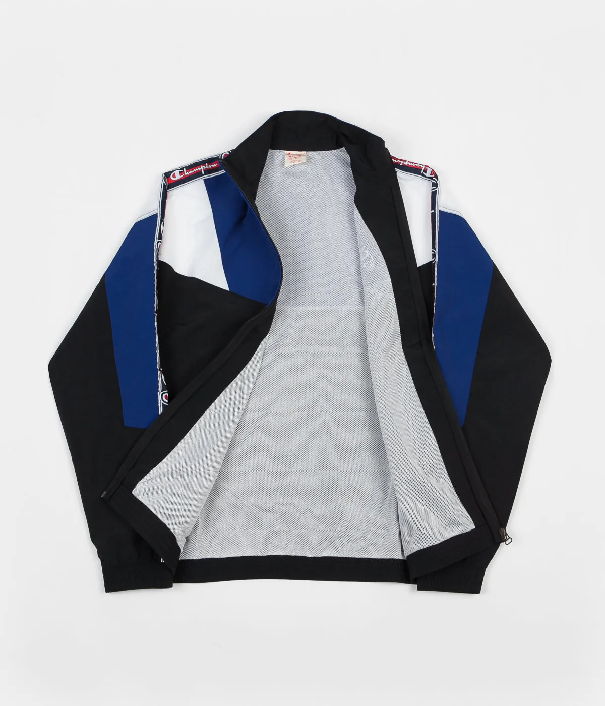 Champion Full Zip Tracksuit Jacket - Black / Blue / White