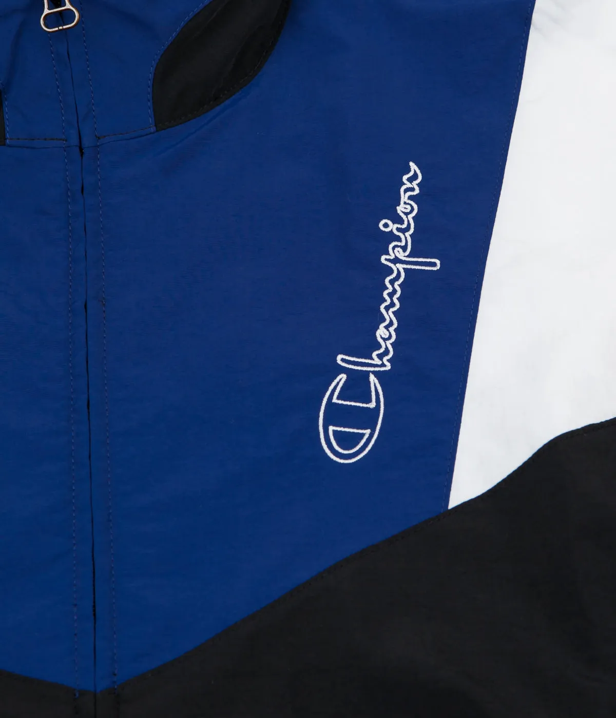 Champion Full Zip Tracksuit Jacket - Black / Blue / White